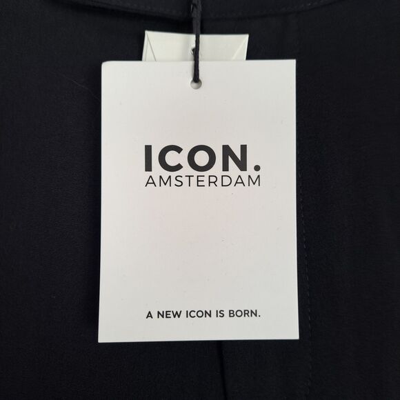 NWT ICON Amsterdam Trousers Dress Pants Size 32 31x29 Solid Black - Picture 6 of 14